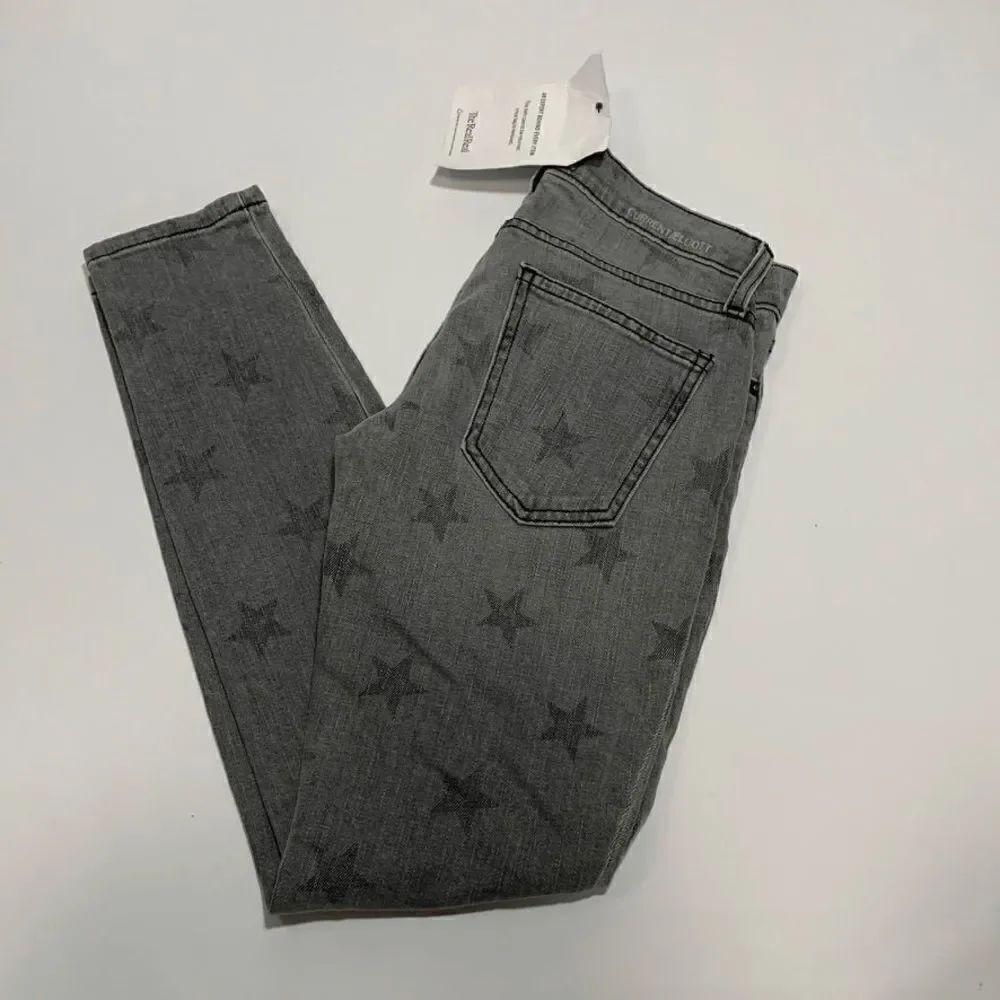 Current Elliott Womens Denim Jeans the Stiletto Gray Stars Size 24